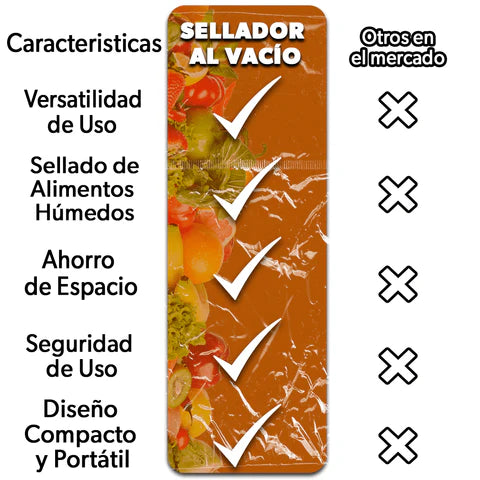 SellaPro® Sellador al Vacío Profesional Automática + 10 Bolsas