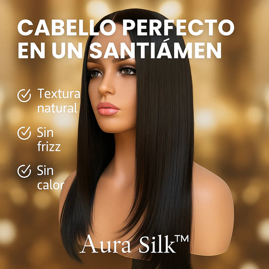 Peluca Aura Silk™ - Despídete del frizz y luce un cabello liso, brillante y natural en segundos.