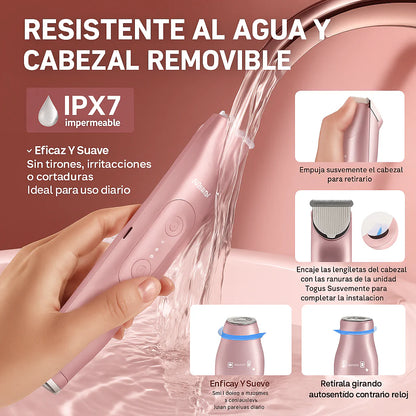 Depiladora con Doble Cabezal Pro® – ¡Elimina el vello sin cortarte ni irritarte en solo 5 minutos!