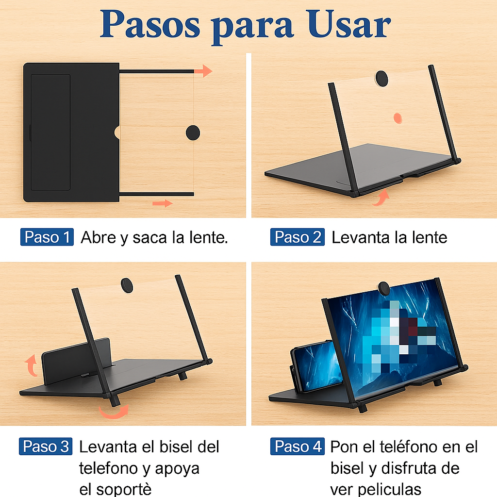 Screeny® Amplificador de pantalla para celulares ULTRAHD 4K