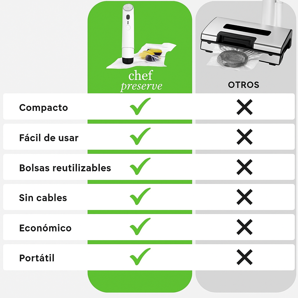 ChefPreserve® MiniSelladora al vacío profesional Automática