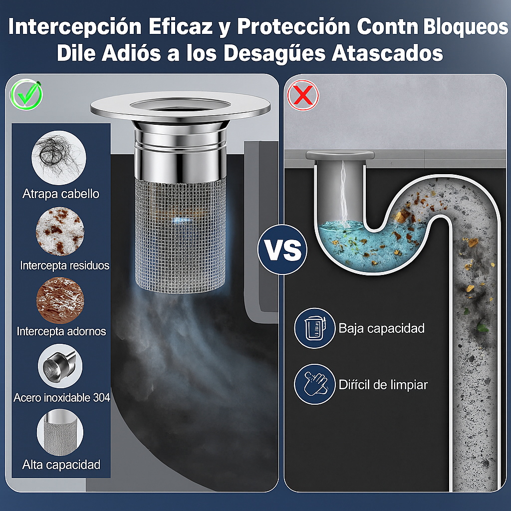 Filtro - ¡Mantén tu fregadero desatascado sin necesidad de fontanero!