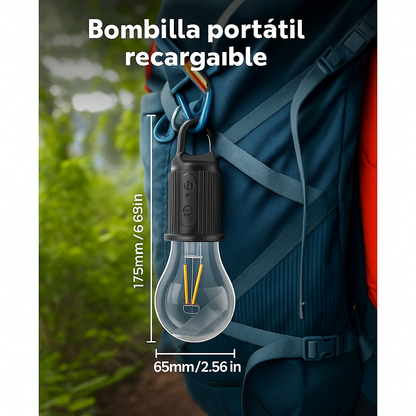💡Bombillas Portátiles Recargables🔋Ilumina cualquier espacio sin necesidad de cables |Pack x2|
