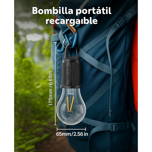 💡Bombillas Portátiles Recargables🔋Ilumina cualquier espacio sin necesidad de cables |Pack x2|