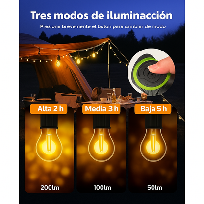 💡Bombillas Portátiles Recargables🔋Ilumina cualquier espacio sin necesidad de cables |Pack x2|