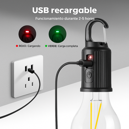💡Bombillas Portátiles Recargables🔋Ilumina cualquier espacio sin necesidad de cables |Pack x2|
