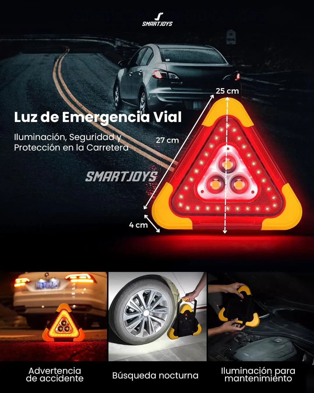 Triangulo LED Seguridad Vial