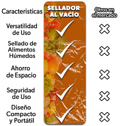 SellaPro® Sellador al Vacío Profesional Automática + 10 Bolsas